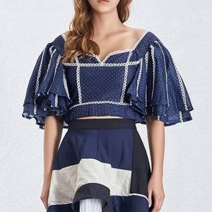 Acler polka dot crop top